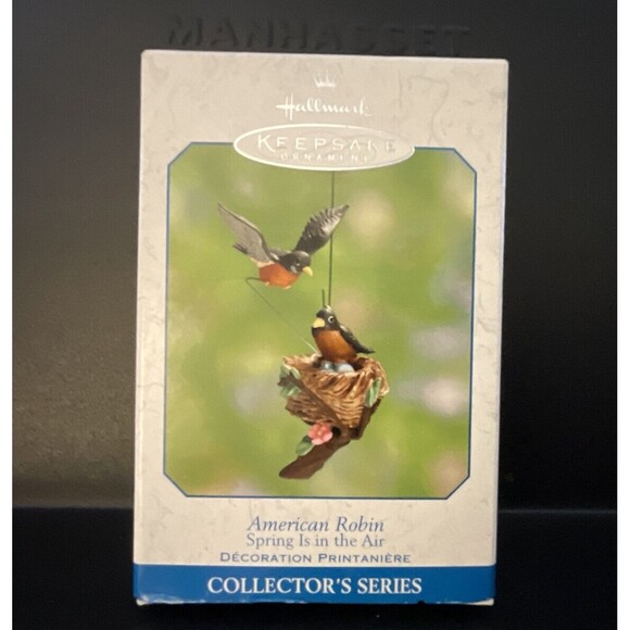 Bird 2002 Hallmark Keepsake Ornament American Robin 3rd in Series - Picture 1 of 3